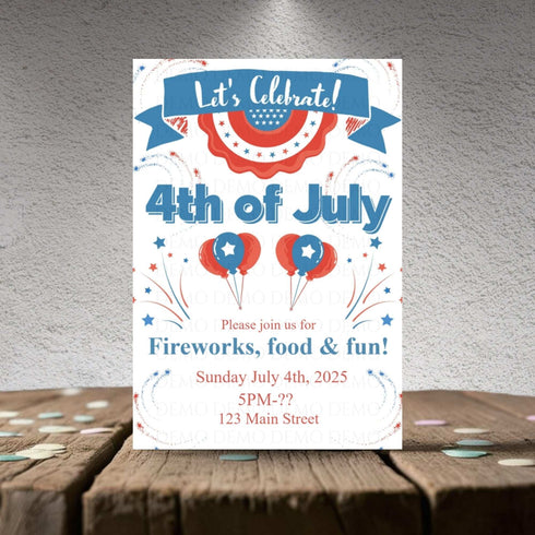 Personalized Fourth of July Invitation | A